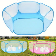 Foldable Pet Playpen for Rabbits Portable PVC Easy to Clean
