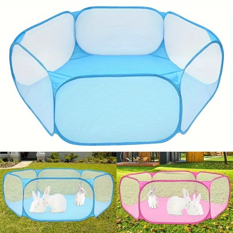 Foldable Pet Playpen for Rabbits Portable PVC Easy to Clean