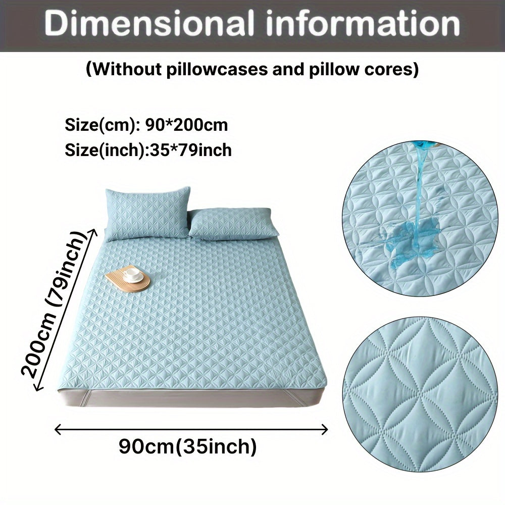 Waterproof Mattress Protector Hypoallergenic Breathable Dustproof Ultra-Soft Bed Cover for Bedroom Dorm Hotel
