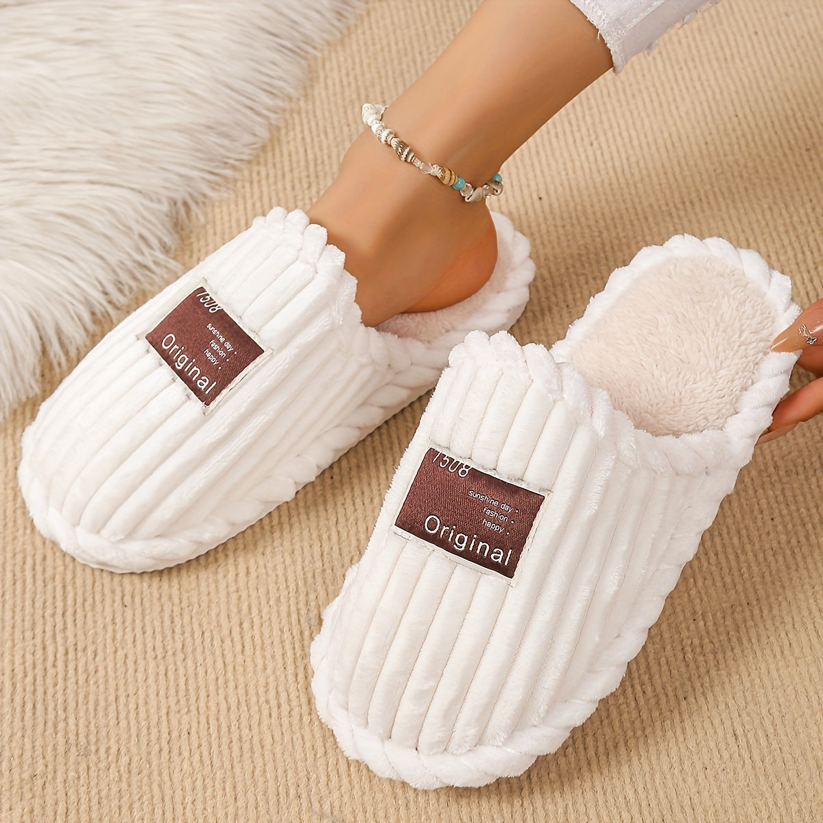 Unisex Non-Slip Indoor Slippers for Men and Women Autumn Winter Comfort