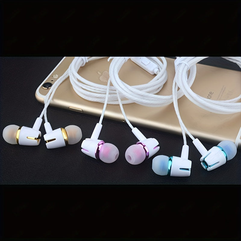 6-Pack Wired In-Ear Headphones with Microphone Noise Reduction Tangle-Free Stereo Sound
