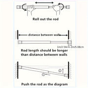 Adjustable Fridge Tension Rods 1/2/4Pcs Rust-Resistant No-Drill Storage