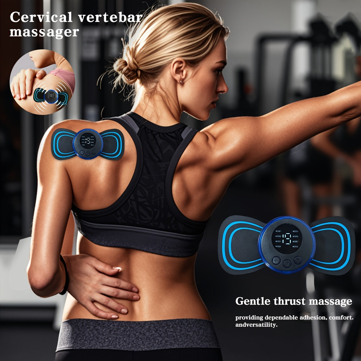 Portable Home Massager with 8 Modes 19 Intensity Levels Rechargeable EMS Neck Waist Body