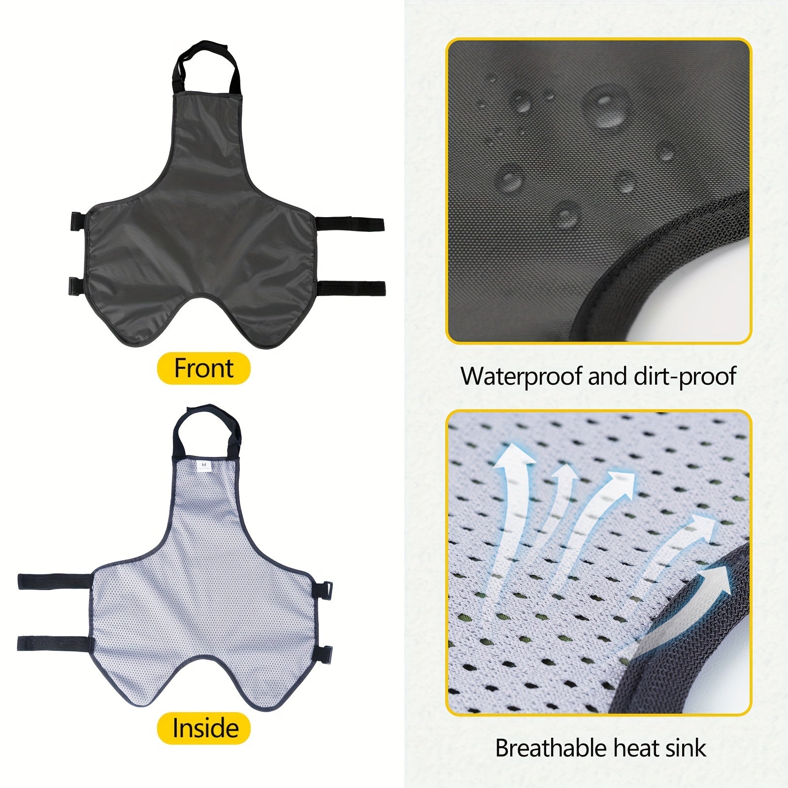 Waterproof Dirt-Proof Dog Vest for Medium to Large Breeds Breathable Heat Sink