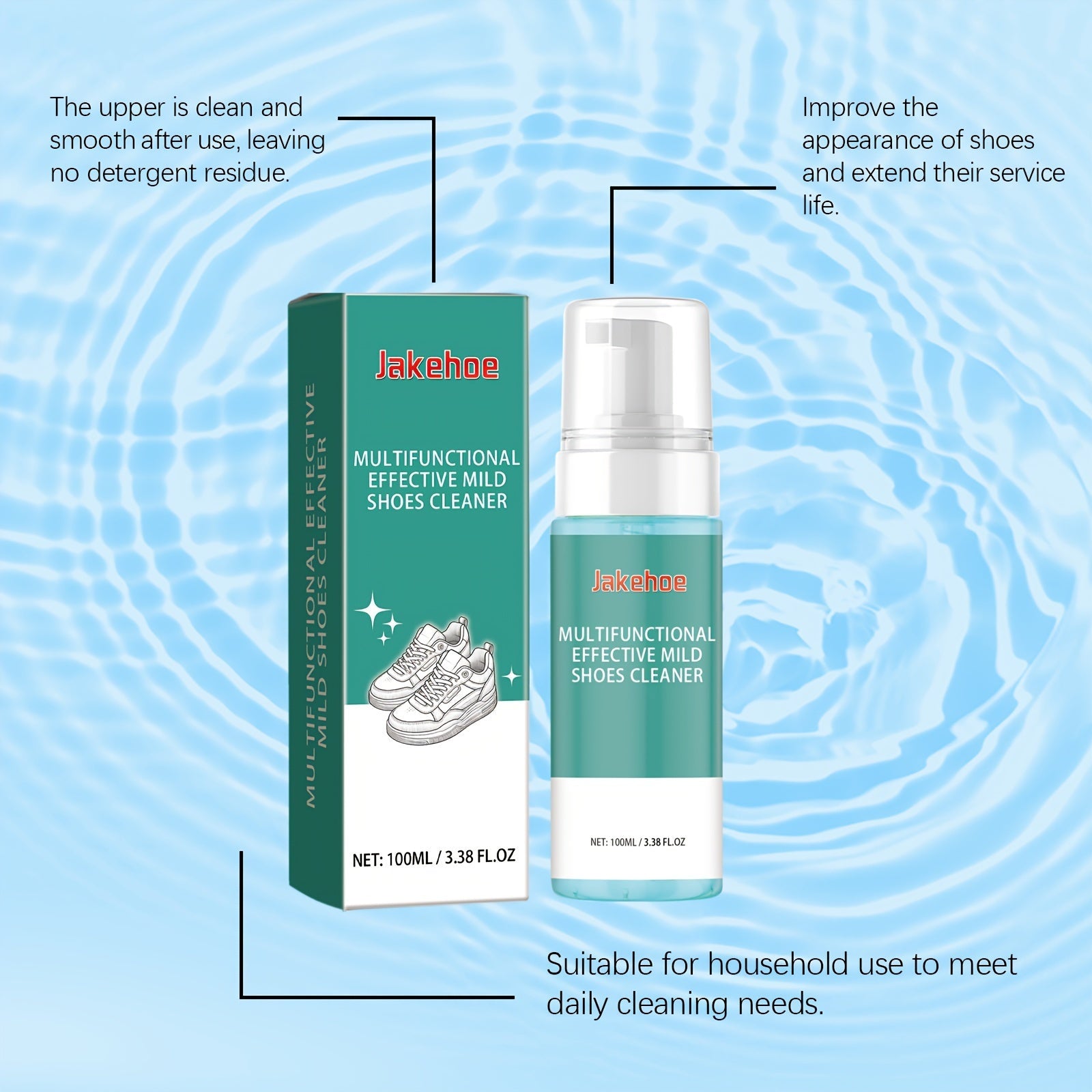 Limpiador multifuncional de espuma para zapatos 100ml Eliminación rápida de manchas Aclara los zapatos