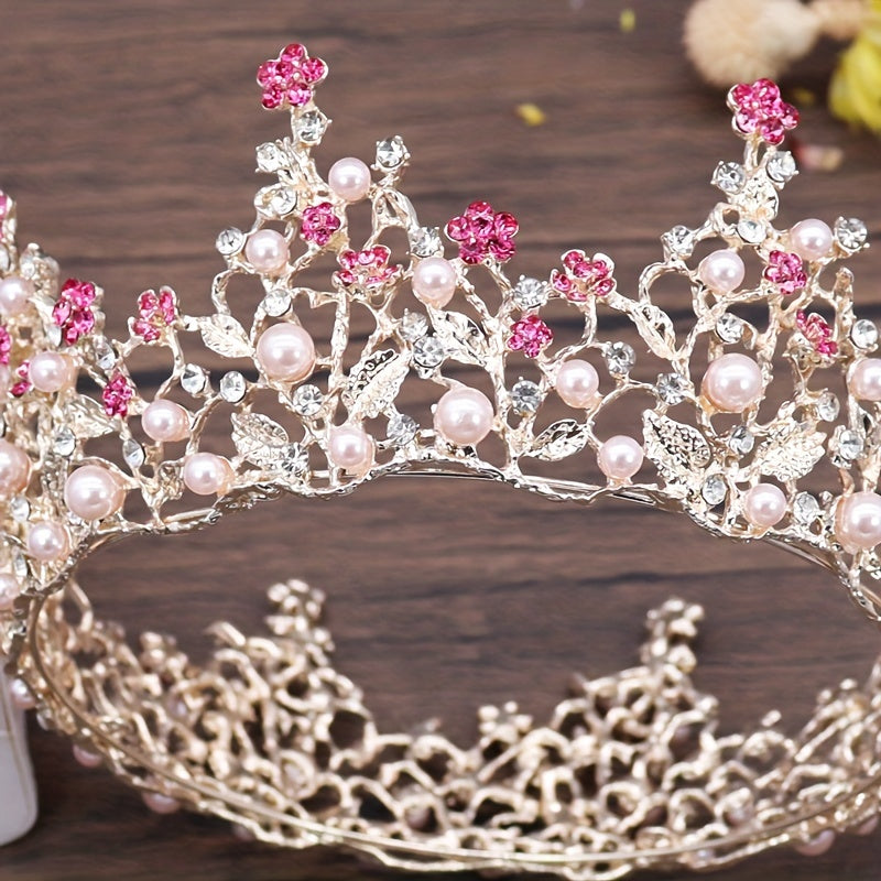 Vintage Black Bridal Tiara with Gauze Hair Hoop and Jewelry Accessories