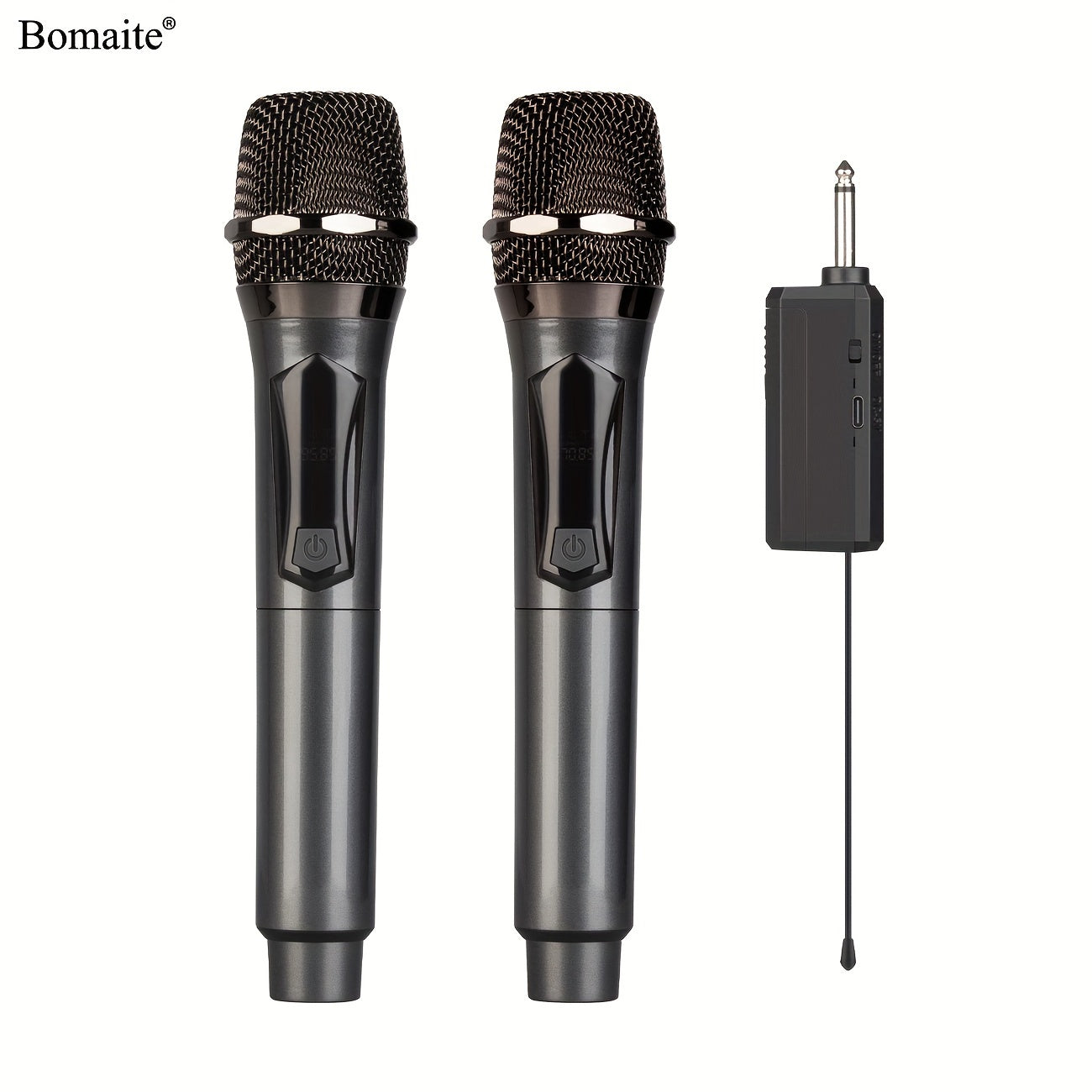 Wireless Handheld Microphone System Rechargeable Karaoke Mic with USB Charging for Events