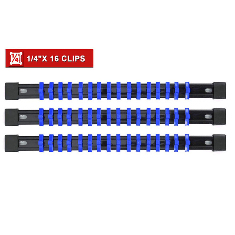 Socket Organizer Tool for 1/4 Inch, 3/8 Inch, and 1/2 Inch Socket Bracket Set