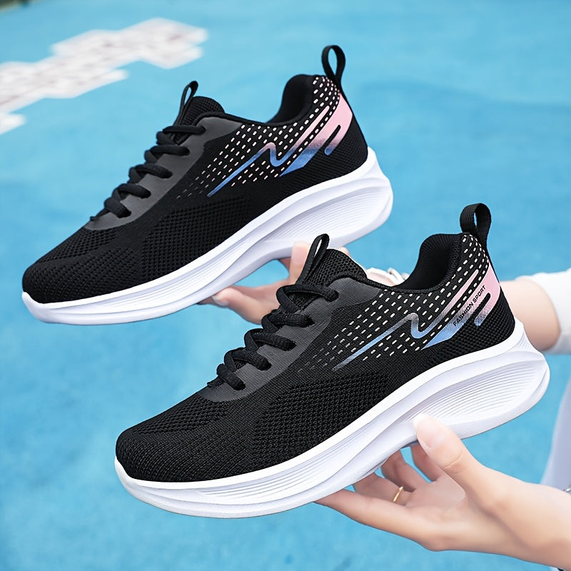 Women's Breathable Lightweight Walking Shoes Sneakers with Striped Design