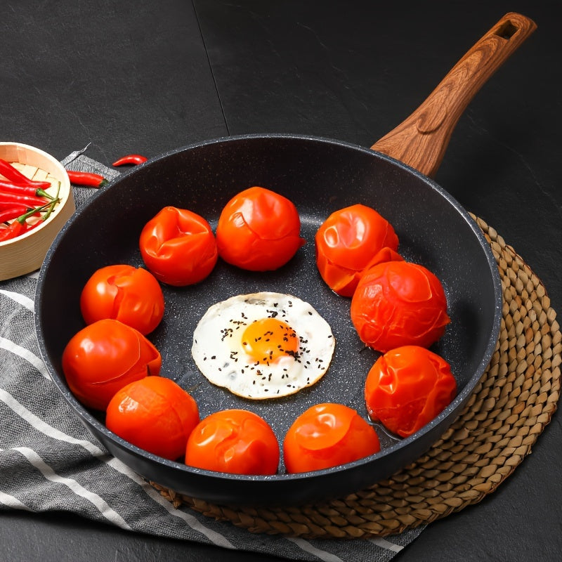 Sartén antiadherente negra para bistec, huevos, panqueques, estufa de gas y magnética