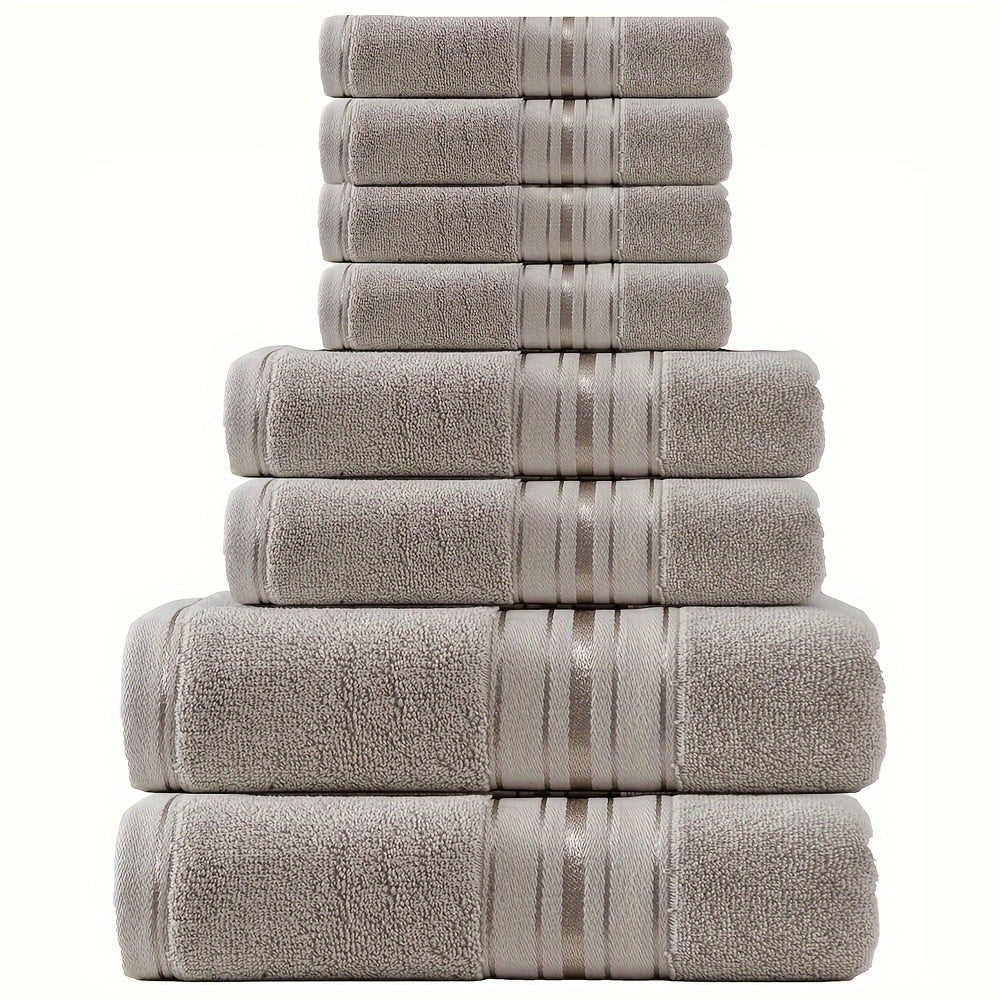 Luxury Cotton Towel Set 8-Piece Hotel Spa Bath Hand Washcloths
