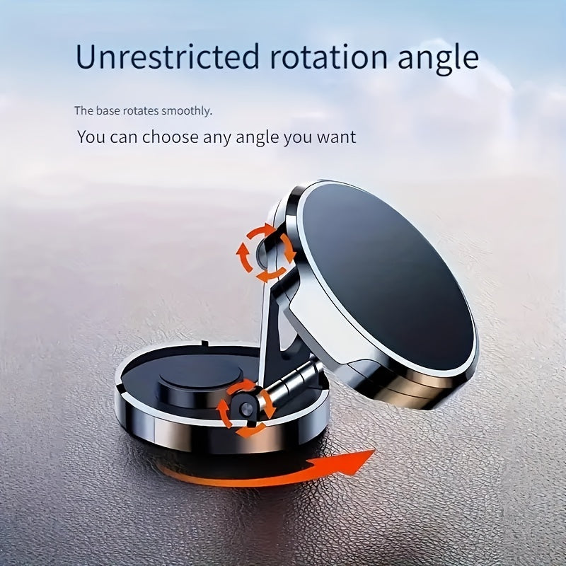 Universal Magnetic Car Phone Holder 360° Rotation Foldable Easy Install
