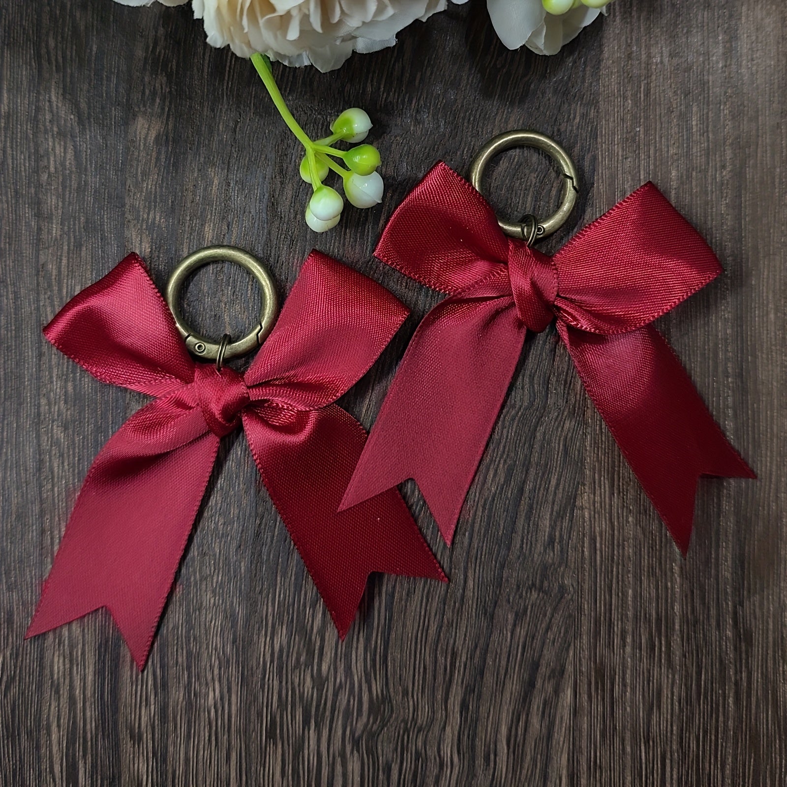 2PCS Satin Bow Boot Charms Zinc Alloy Shoe Decorations for Valentine Mardi Gras