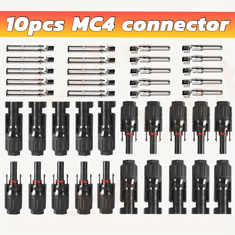 10 пар разъемов MC4 для солнечных панелей для кабелей 2,5/4/6 мм²