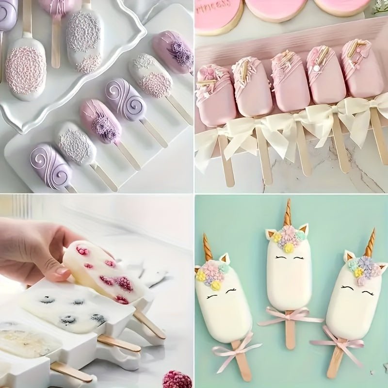 1 dona Muz Popsicle Shabloni, Silikon Muzqaymoq Shabloni, Shokolad Shabloni, Puding Shabloni, Jeli Shabloni, Shirinlik Shabloni, Muz Kublari Tray, Muzlatgich Tray, Oshxona Aksesuar, Bayram Ta'minoti