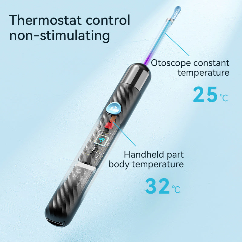 Quloq shilliqni olib tashlash to'plami 6 ta quloq qoshiq qopqog'ini va kamera va yoritgich bilan jihozlangan simsiz asbobni o'z ichiga oladi. iOS va Android bilan mos keladi. Lopata shaklidagi quloq kanali tozalagichni o'z ichiga oladi.