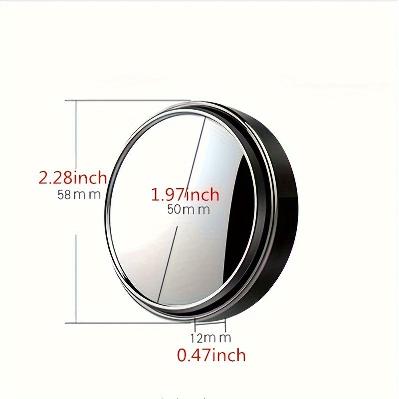 Car Rearview Mirror Rotating Blind Spot Assist Circular Mirror