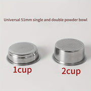 Stainless Steel 51mm Coffee Filter Basket for Espresso Machines Reusable