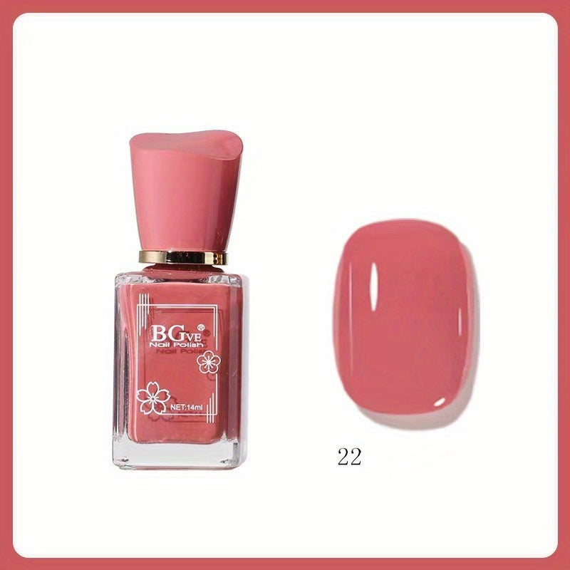 Women 14ML Quick Dry Nail Polish Non-Peelable One Step Bright Color