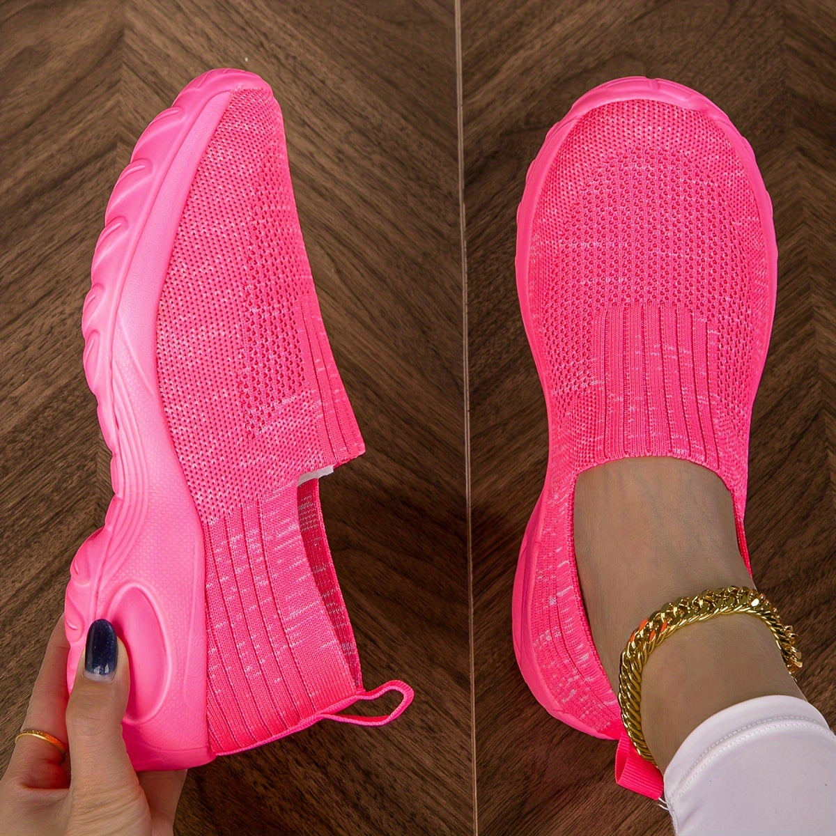 Women’s Casual Sports Socks Sneakers Thick Sole Air Cushion Shoes