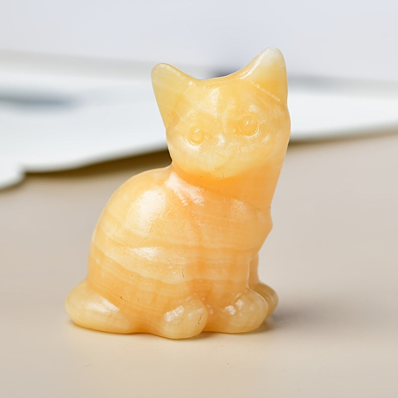 Conjunto de tallas de gatos de cristal con opción de piedra desnuda para regalo o decoración