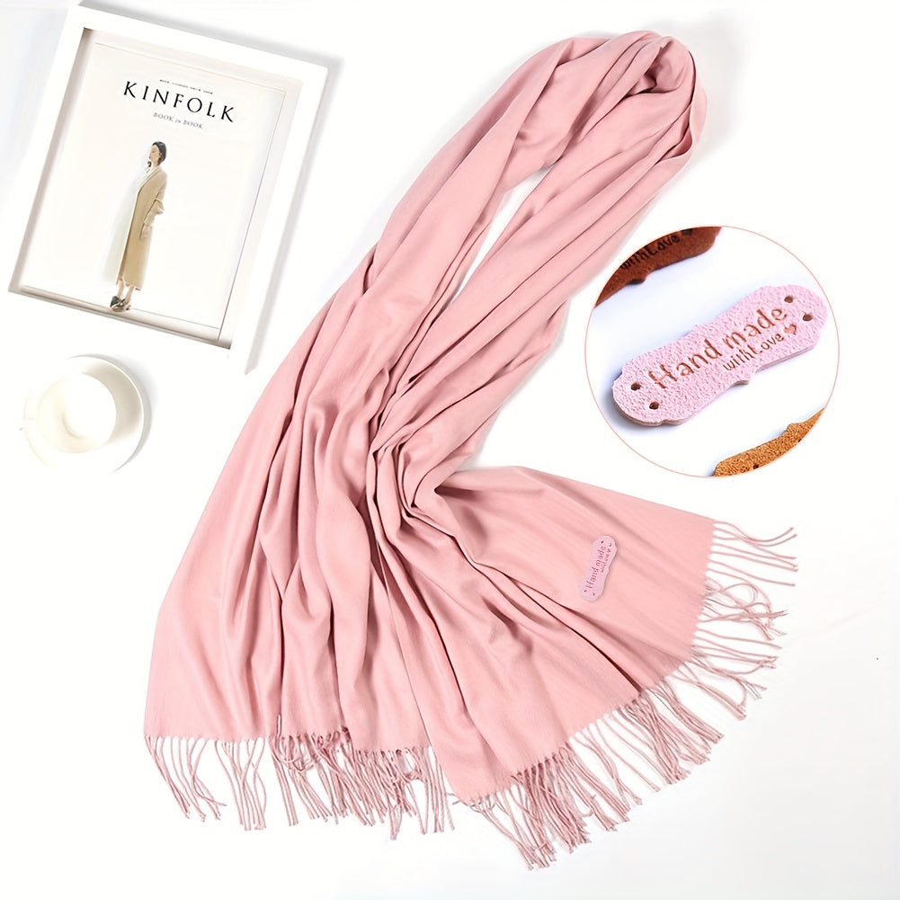 10 rangda teshikli va tikish uchun mo'ljallangan bosilgan krochet bilan 50 dona mikrofiber velur yorliqlari