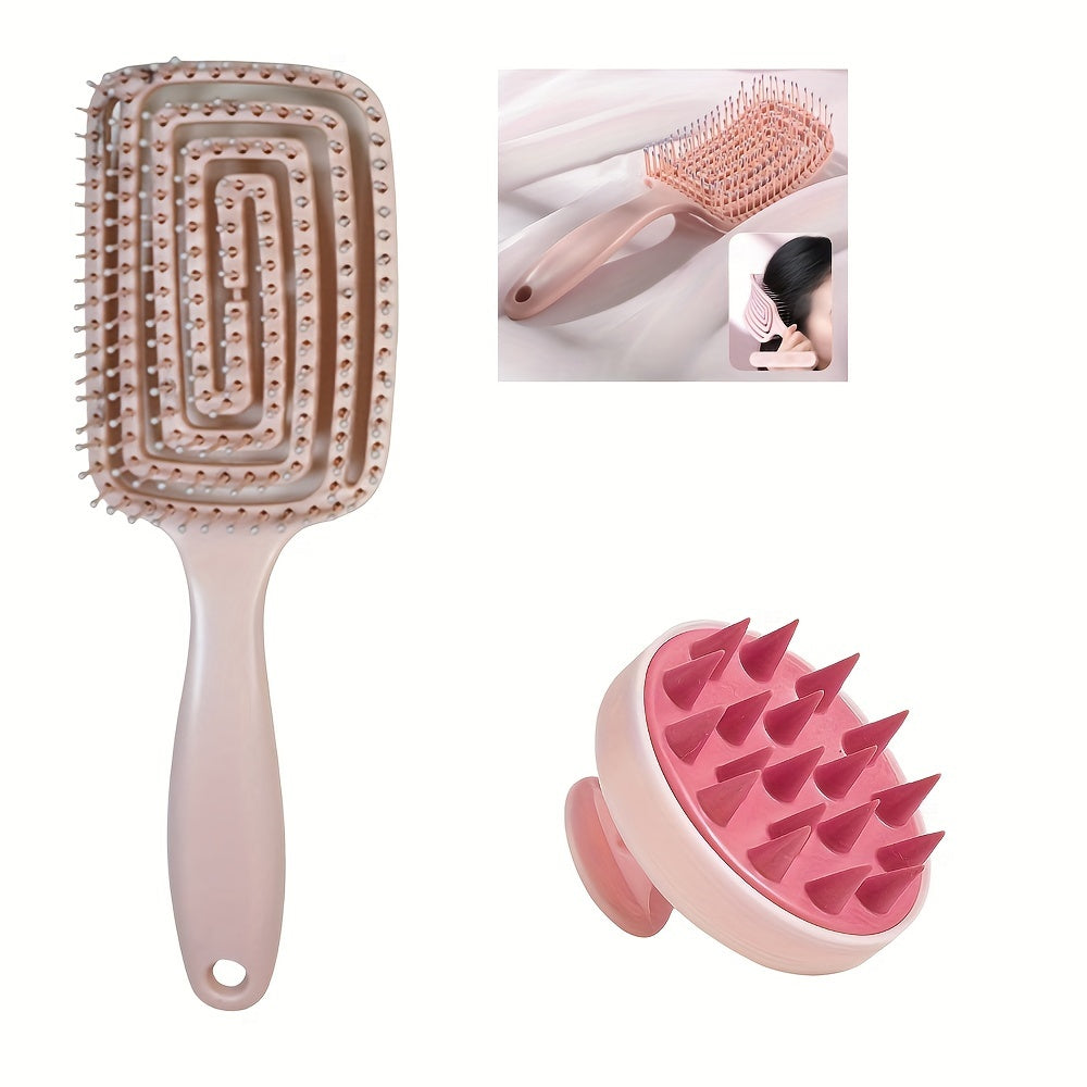 Silicone Scalp Massager with Exfoliating Shampoo Comb No Batteries 3 Colors