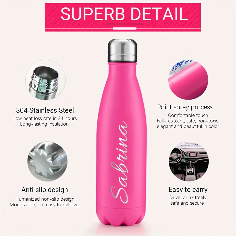 Personalized Stainless Steel Water Bottle with Sealed Lid and Insulation