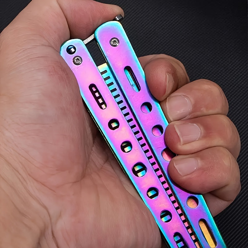 Peine de acero inoxidable con dientes finos y mango de metal para peinado y práctica