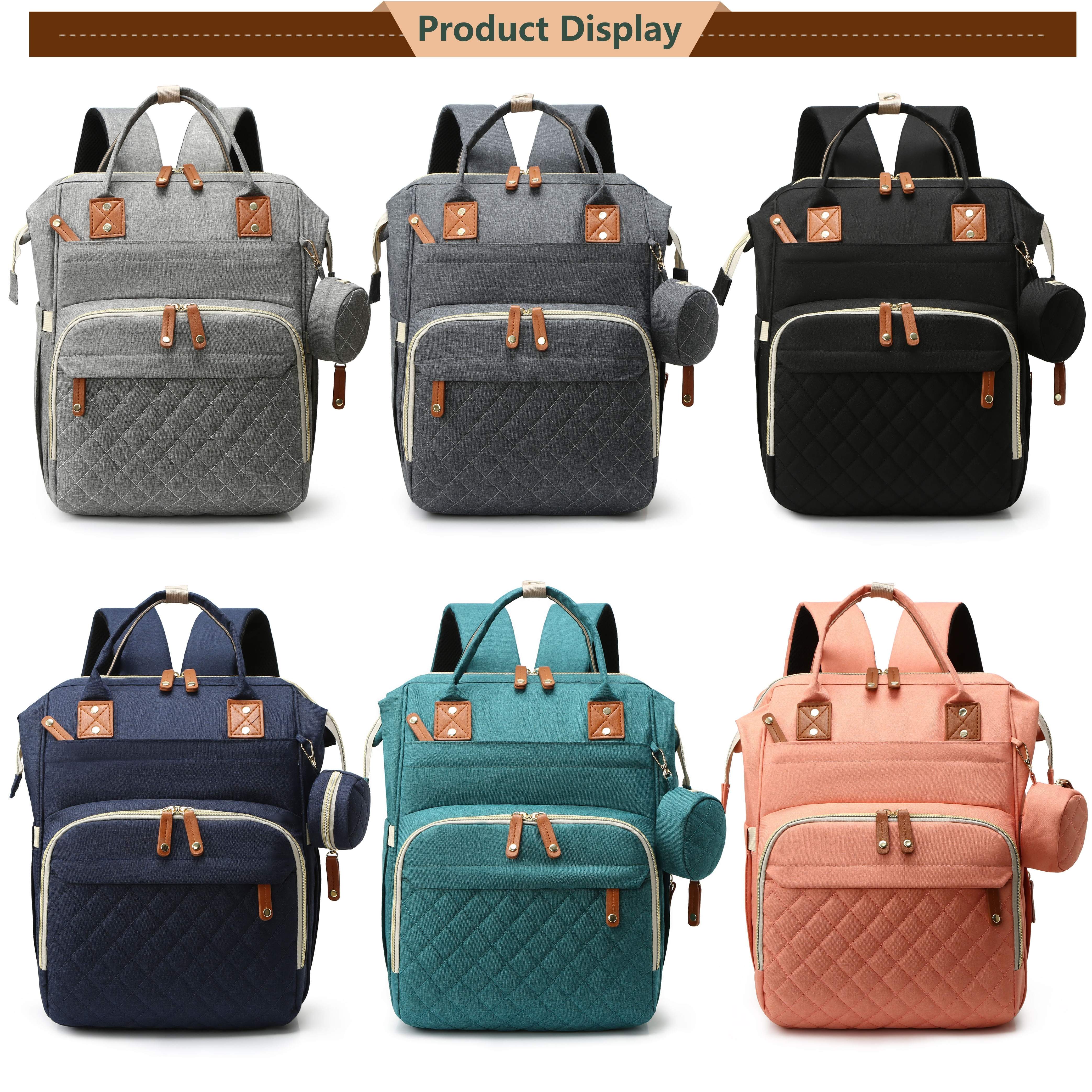 Diaper Bag Backpack Waterproof Baby Travel Bag with Spacious Storage