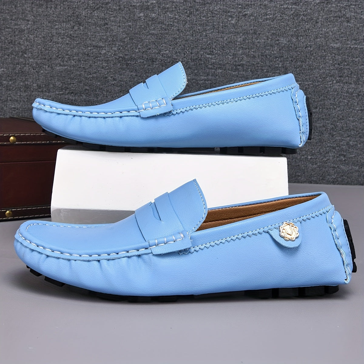 Women's Slip-On Loafers Breathable PU Upper Soft Rubber Sole Casual Driving Shoes in Multiple Colors