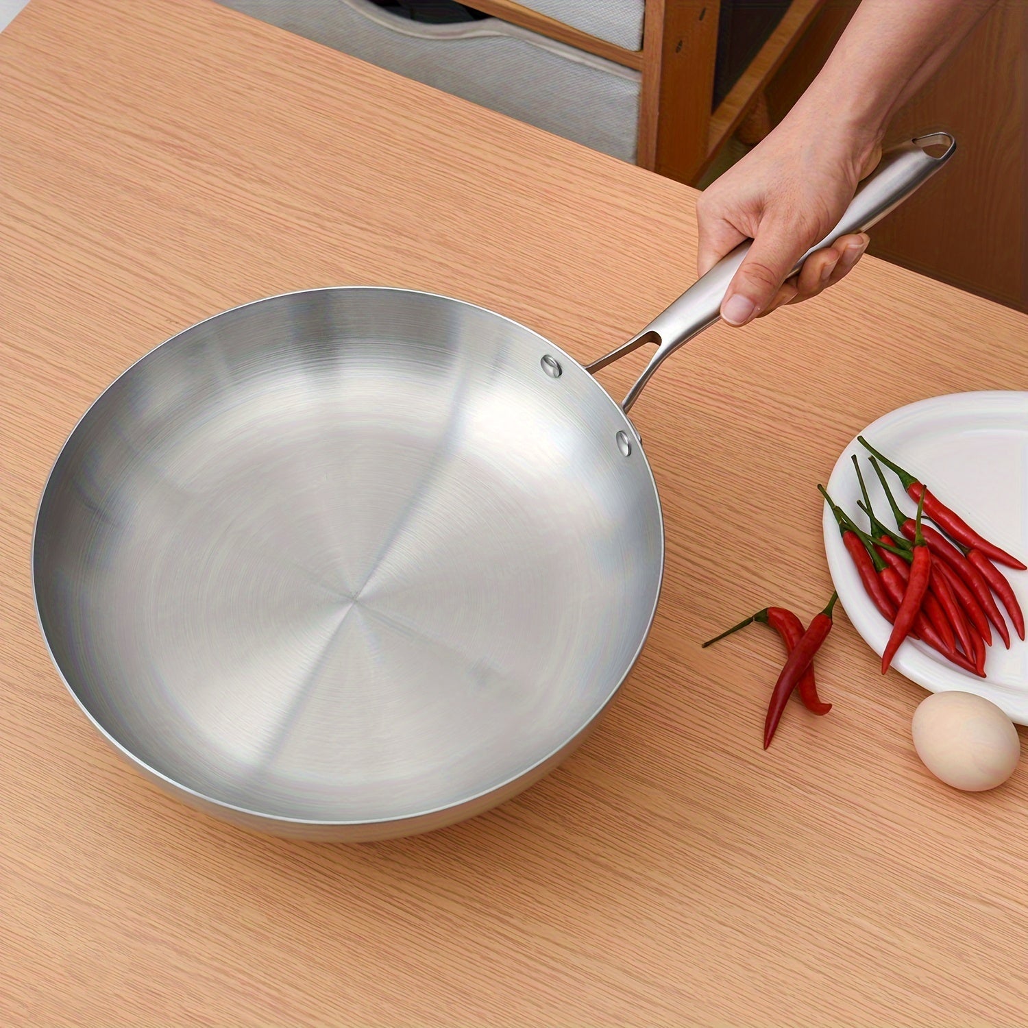 Stainless Steel Non-Stick Frying Pan Tri-Ply Induction Safe Dishwasher Safe 10 Inch