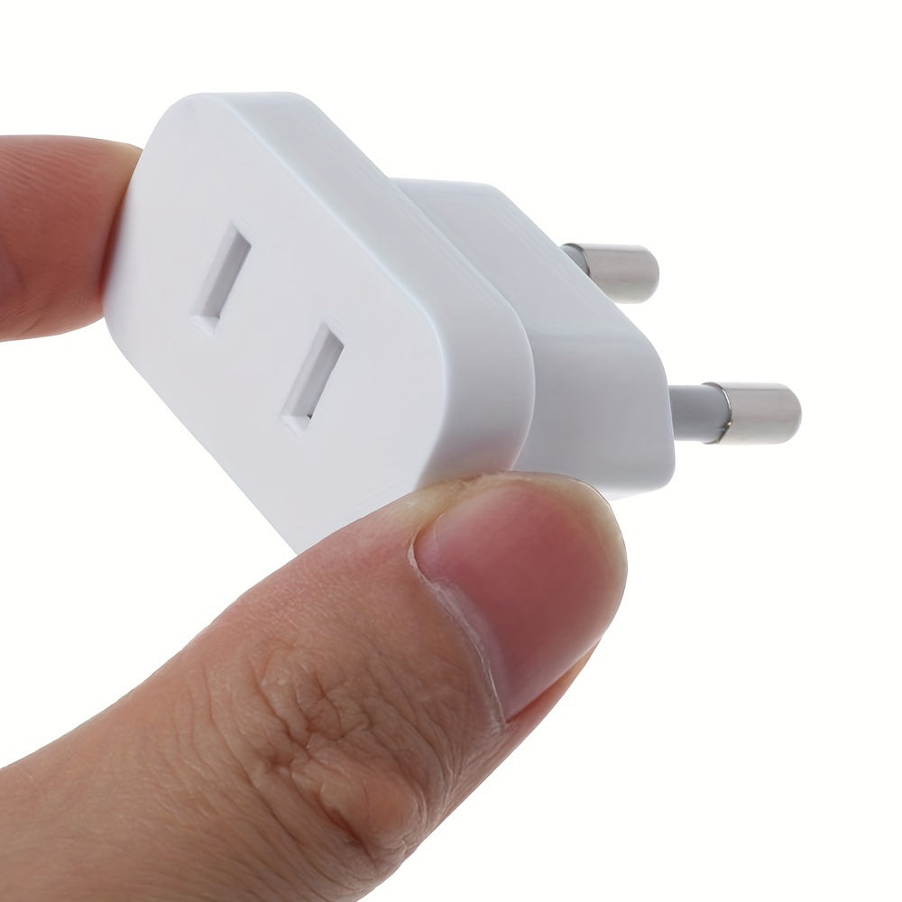 Adaptador de viaje de EE. UU. a UE 220-240V Convertidor de energía de cobre Enchufe de 2 pines