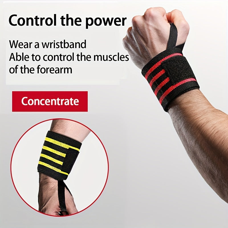 Adjustable Compression Wrist Support for Weightlifting and Dumbbells Blue Black Stripes