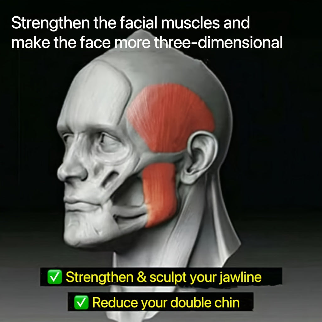 Ejercitador de mandíbula de silicona unisex, pelota de fitness para esculpir los músculos faciales