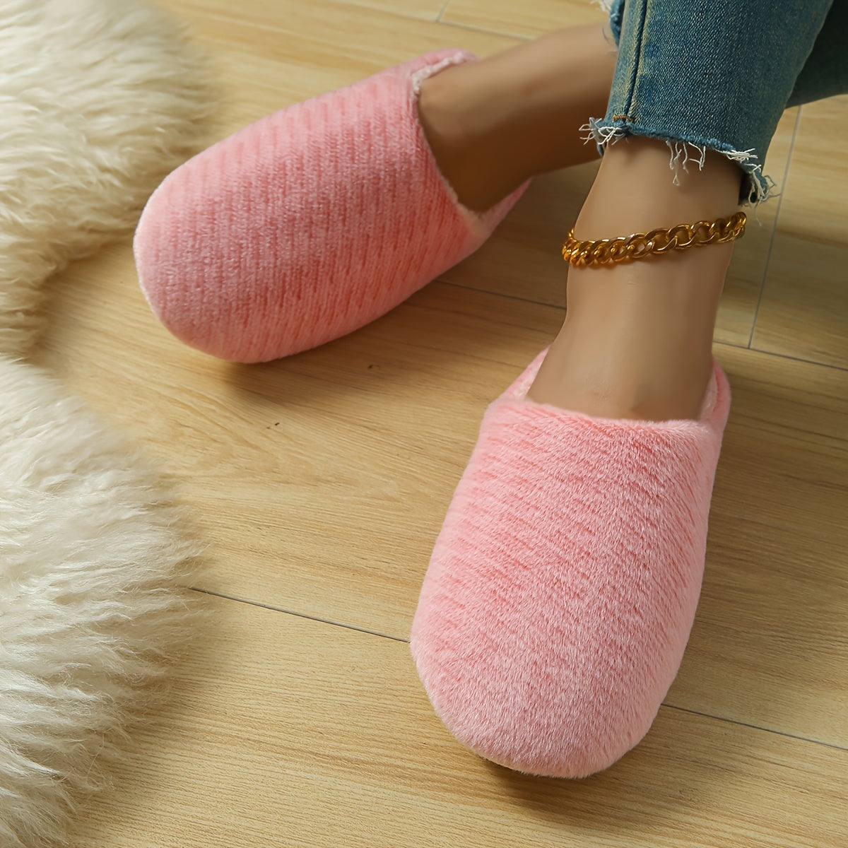 Women’s Plush Satin Loafers Indoor House Shoes Lightweight Comfortable