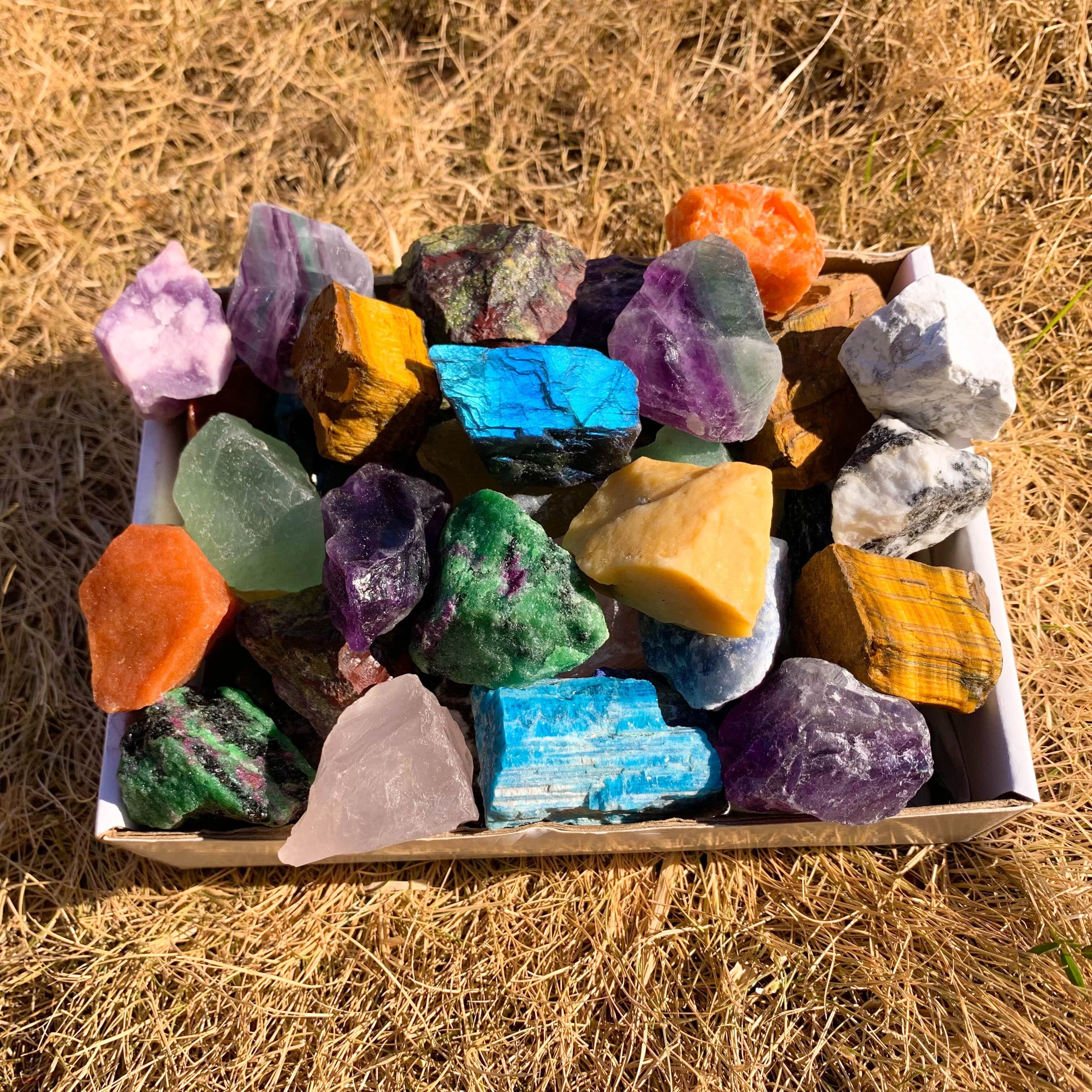 Natural Crystal Mixed Large Particle Raw Stones for Healing Reiki Chakra DIY Projects 226.8g 453.59g
