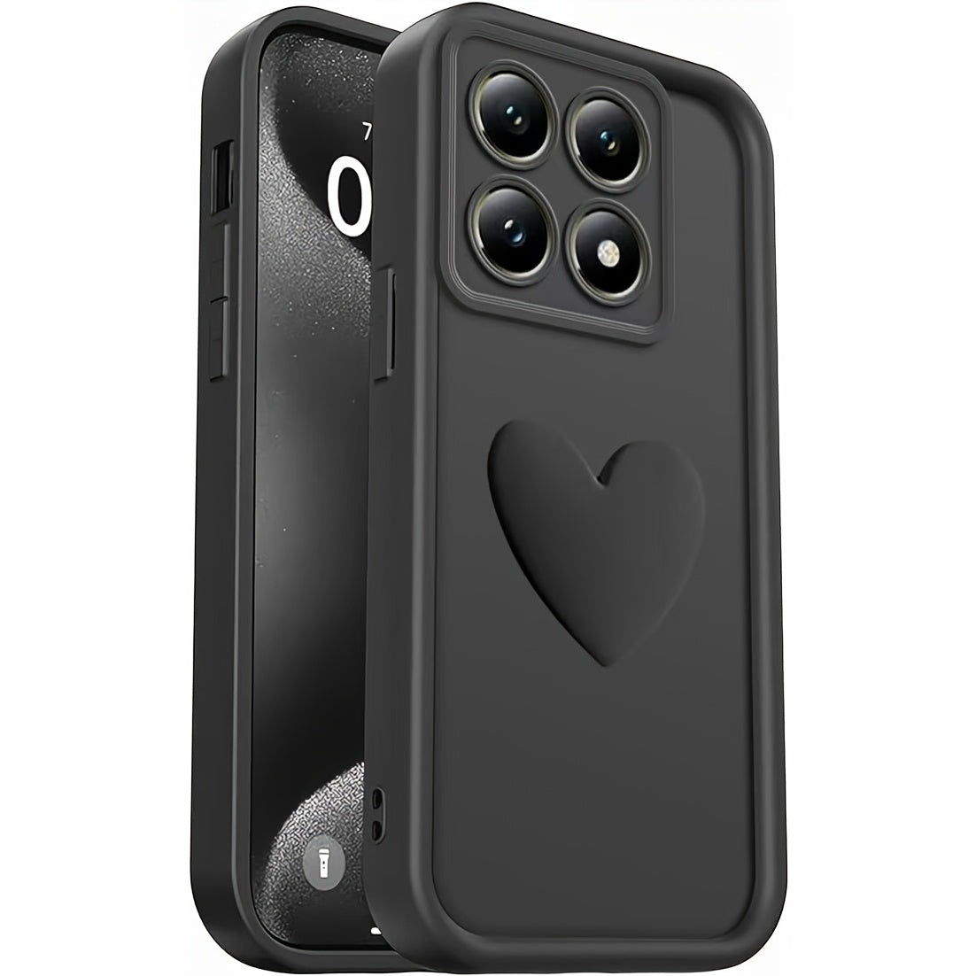 3D Love Phone Case for Xiaomi 14T 14TPro with Sky Eye Lens Anti-Drop Protection Fashionable Design