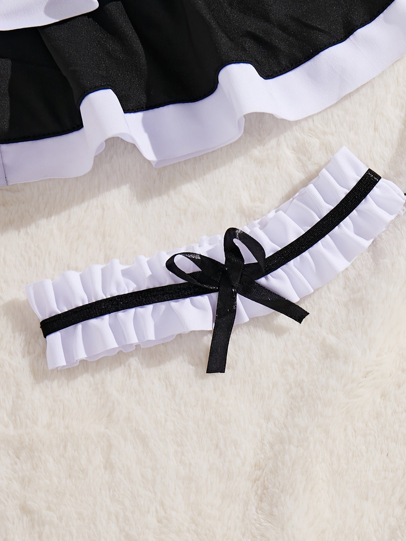 Women's Lace Maid Costume with Thong for Seductive Nights at Music Festivals