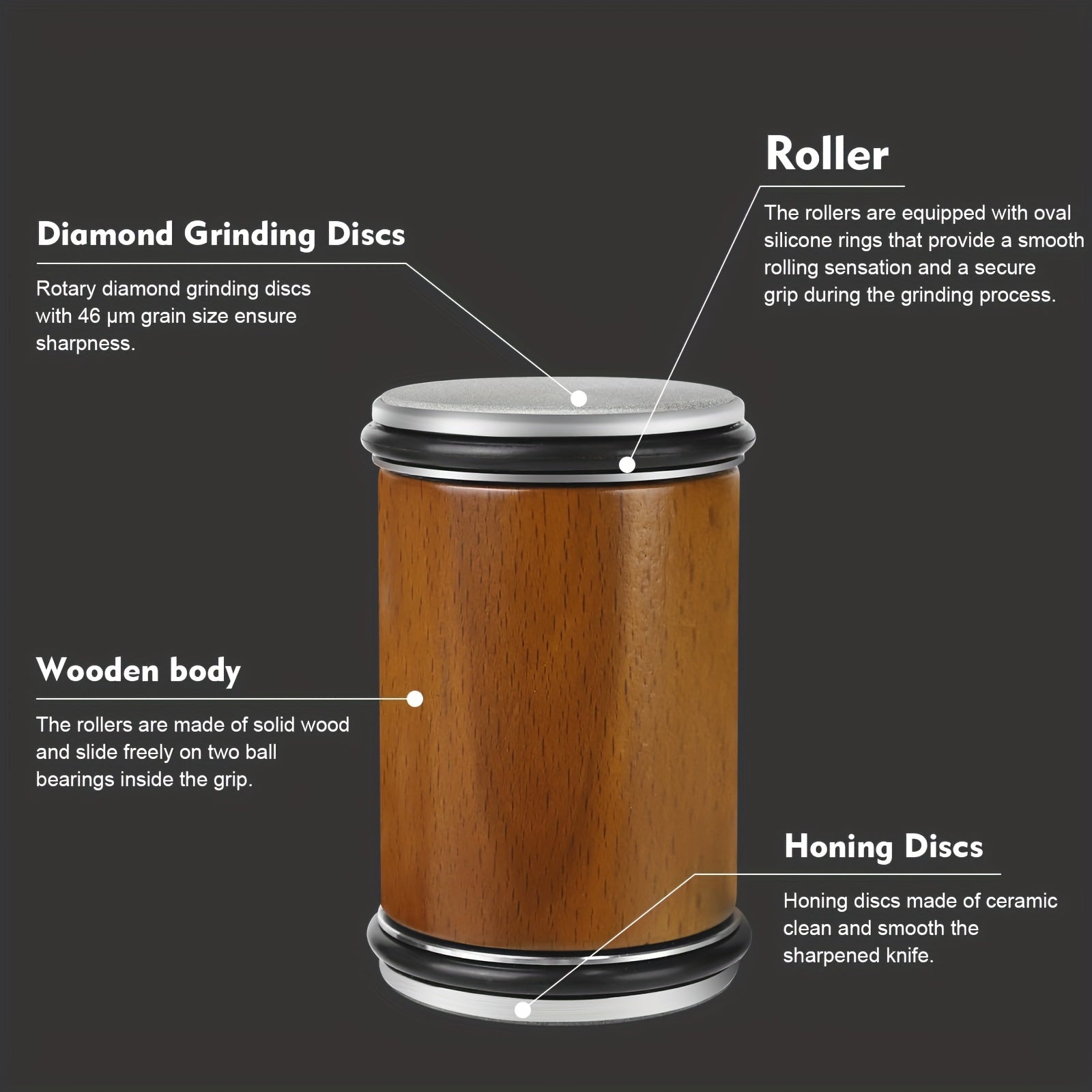 Oshxona pichoqlari uchun olmosli qattiqlashtiruvchi va magnit texnologiyali pichoqlarni silliqlash to'plami