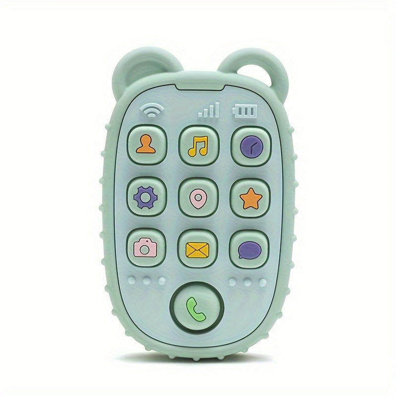 Silicone Teether Phone Shape BPA Free Soft Textured Baby Teething Toy