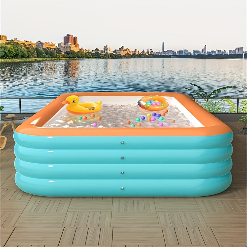 Large Inflatable Family Pool PVC Outdoor Water Pool with Multiple Components
