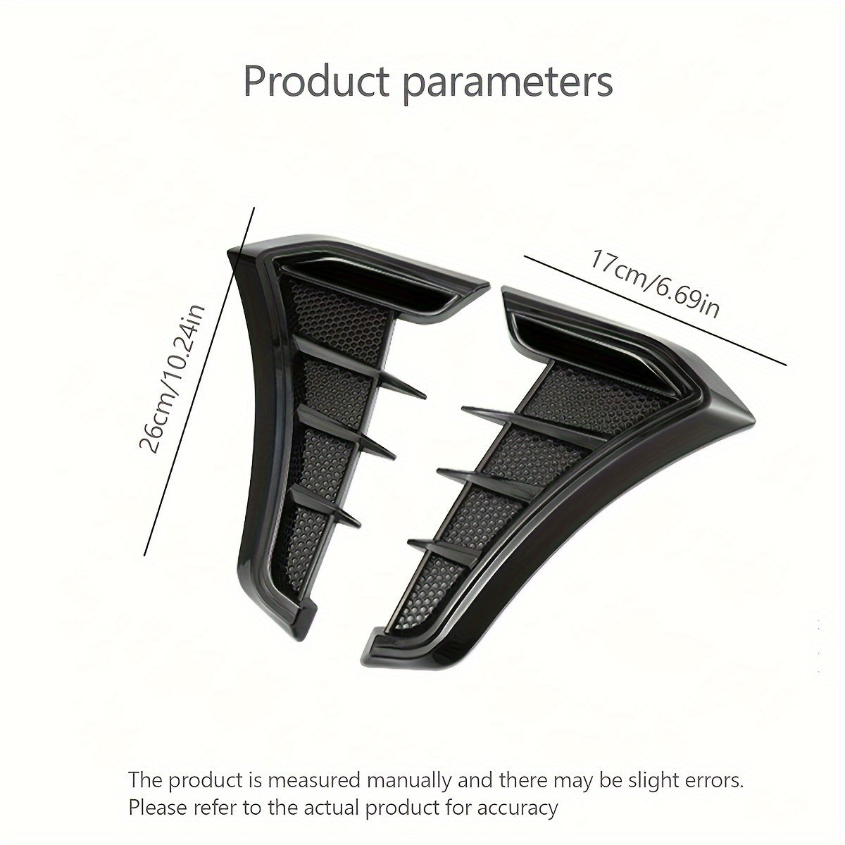 2pcs Car Fender Side Label Stickers Decorative Air Vent Wing Body Auto Accessories