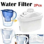 Two Premium Activated Carbon Water Filter Cartridges for Impurity Reduction