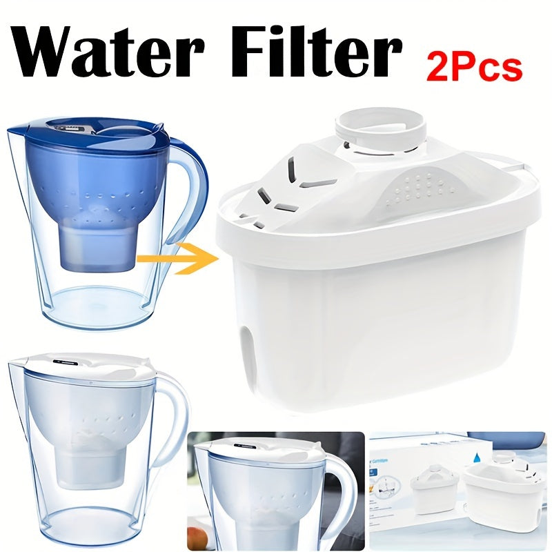 Two Premium Activated Carbon Water Filter Cartridges for Impurity Reduction