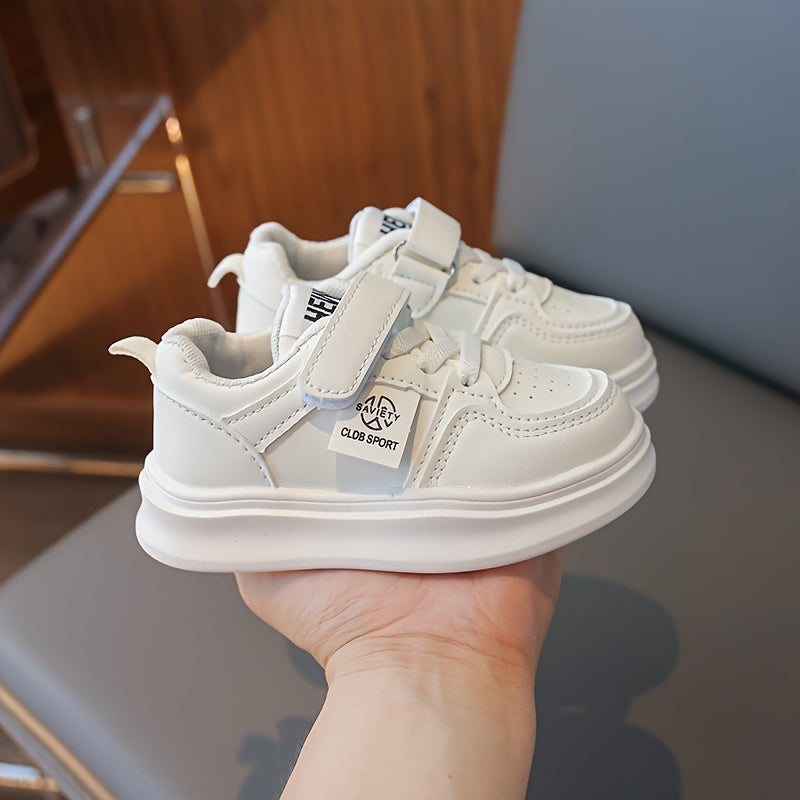 Kids White Sneakers for Boys and Girls Age 1-6 Lightweight Casual Running Shoes
