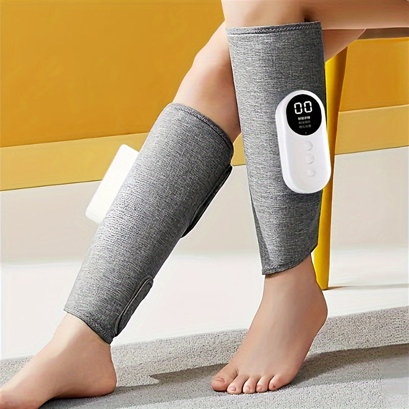 USB Rechargeable Leg Massager with Heat Air Compression for Feet Calves Thighs Knees