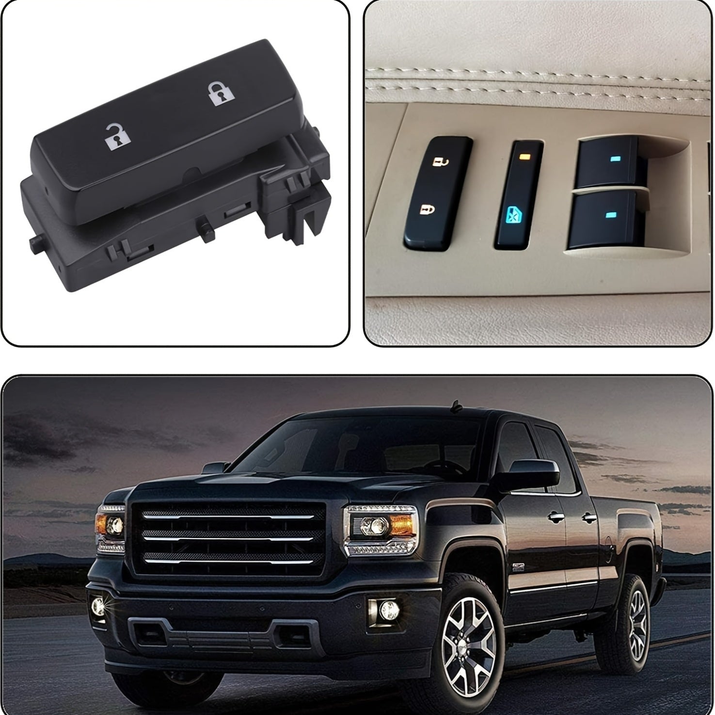 Driver Side Door Lock Switch for Trucks Left-Hand Drive 5-Pin