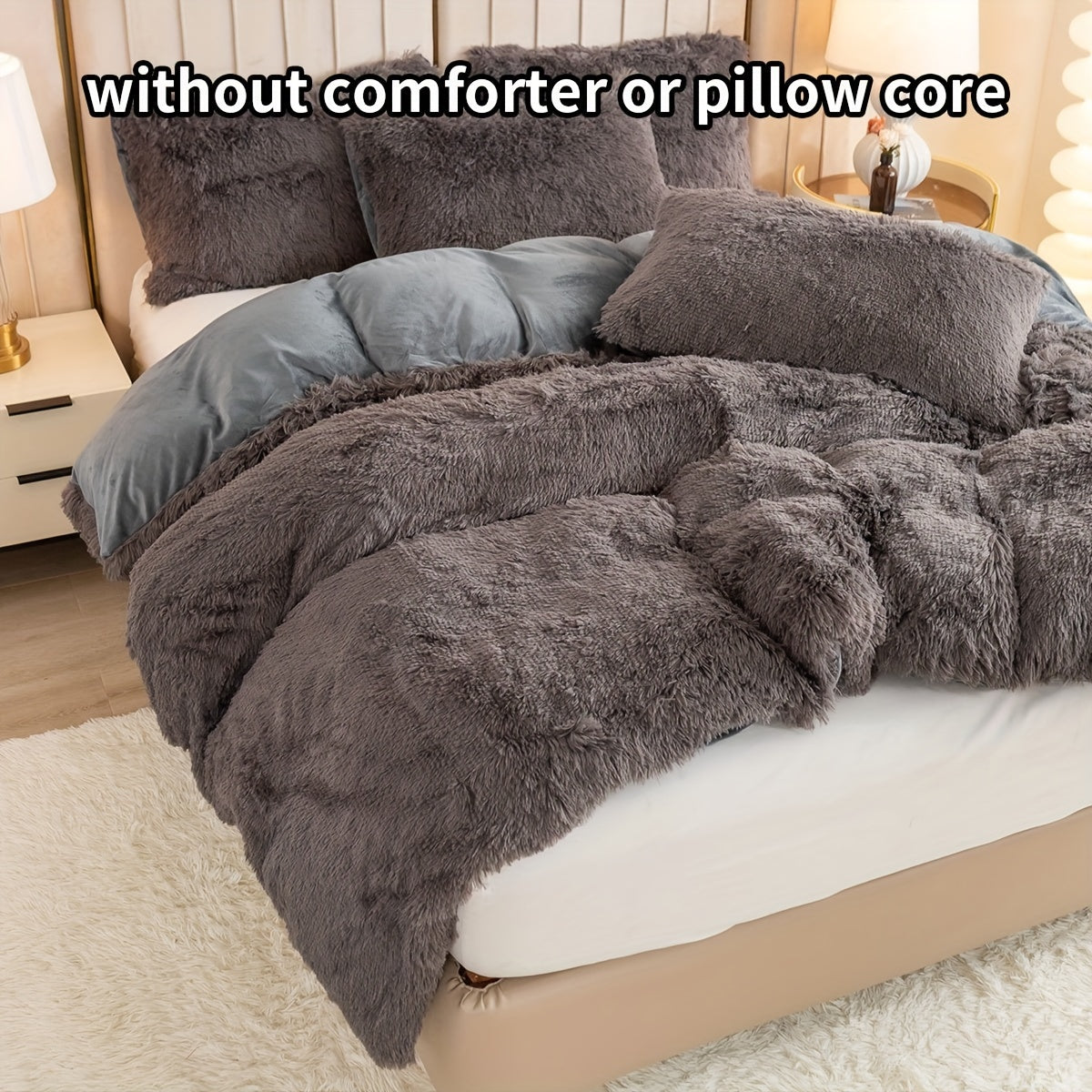 Set of 3 Pink Polyester Bedding Pieces for All Seasons Bedroom Decor