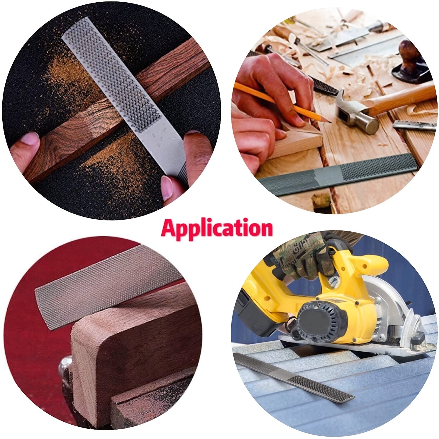 Набор напильников для дерева и металла 4-сторонние ручные напильники